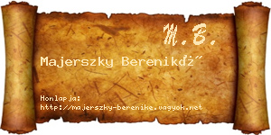 Majerszky Bereniké névjegykártya
